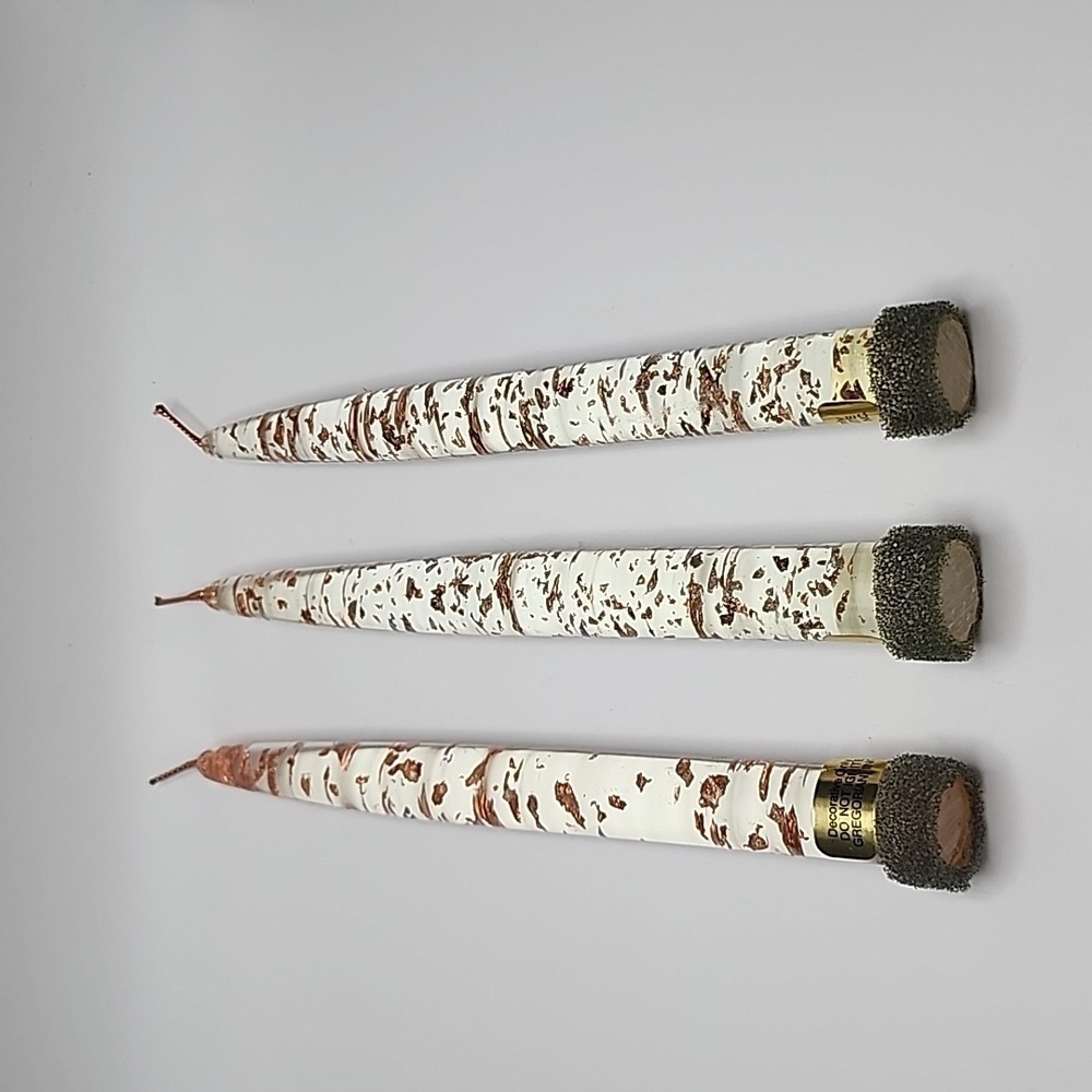 Acrylic Lucite Tapper Candles Copper Flake Set of 3 Gregorian, Inc.